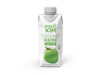 COCOXIM | Eau de noix de coco, pure, fraîche et naturelle – Rafraîchissante et hydratante – Riche en vitamines et minéraux naturels (lot de 12)