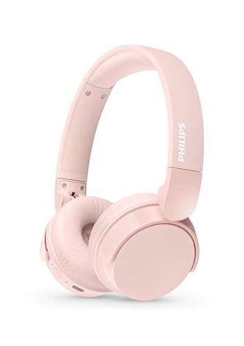 Philips TAH4209PK Casque sans Fil Supra-aural Bluetooth léger, Isolation phonique Passive, 55 Heures d’autonomie, Son Naturel, appels clairs, Basses dynamiques, Recharge en 2 Heures Via USB-C - Rose