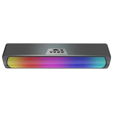 EHYSYN Enceintes de Voiture Enceintes pour Ordinateur RGB, Bluetooth 5.0, Barre de Son stéréo, Caisson de Basses, Barre de Son pour PC, Haut-Parleur de Jeu Audio de Voiture