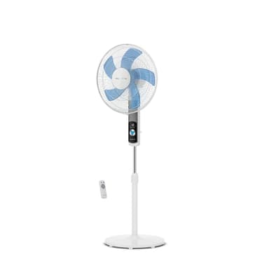 Rowenta Turbo Silence, Ventilateur sur pied, Silencieux, Puissant, Design durable, Écoénergétique, Timer 12h VU5650F0, Blanc