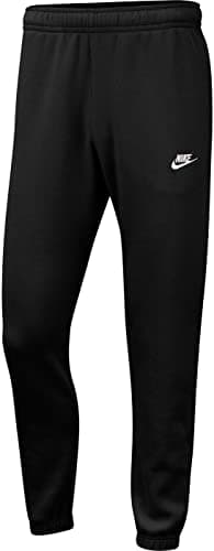 Nike Full Length Pant M NSW Club Pant CF BB, Black/Black/White, BV2737-010, S
