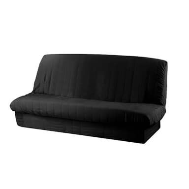Douceur d'Intérieur 1603194 Housse de Clic Clac Mat avec Bande Socle en Polyester Noir 200 x 185 cm