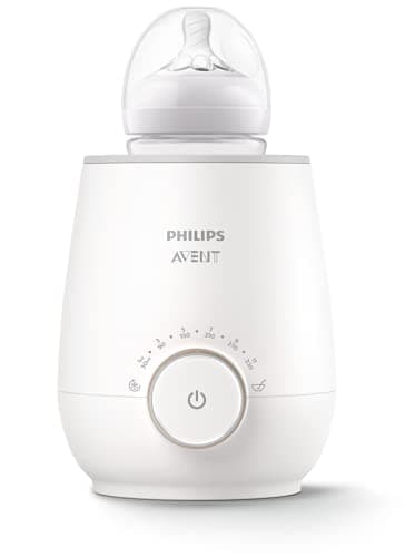 Philips Avent Quick Bottle Heater, 3 Minutes Even Heating, Prevents Overheating, Easy to Use, Heats Children's Food, Compatible with Avent Bottles, SCF358/00
