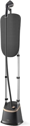 Philips Défroisseur Vapeur Vertical - 2000 W, Vapeur Constante de 40 g/Min, 3 Fonctions Vapeur, Réservoir d'eau de 2 litres, détartrage faciles, Grande Plaque à Vapeur, Gris foncé (STE3170/80)