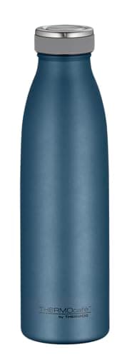 THERMOcafé by THERMOS TC Bottle Bouteille isotherme en acier inoxydable résistant aux boissons gazeuses Bleu nuit mat 0,50 l 12 h chaud 24 h froid Anti-fuite Pour l'école, les déplacements et le