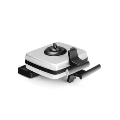 frifri Gaufrier Héritage Cool Touch de 1200W - Avec Plaques Amovibles Antiadhésives en Fonte d'Aluminium, doté d'un Thermostat et de la Fonction Rotative pour une Cuisson Uniforme - Gris