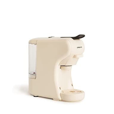 CREATE / POTTS/Machine à café multi-dosettes et café moulu Blanc cassé / 19 bar, programmable,réservoir de 600ml, système convient à tous les formats de café, 1450 W
