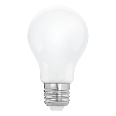 Eglo ampoule LED E27 verre dépoli, lampe à économie d'énergie classe énergétique A, 2,2 watts, 470 lumens, éclairage blanc chaud, 2700 kelvins, A60, blanc opaque, Ø 6 cm