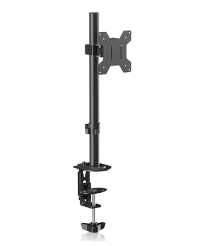 Suptek Support Ecran PC Support de Moniteur Unique pour Moniteurs de 13 à 32 Pouces, Bras Ecran PC Réglable avec Inclinaison, Pivotement et Rotation, 2 Options de Montage,VESA 75/100mm, jusqu'à 10 kg