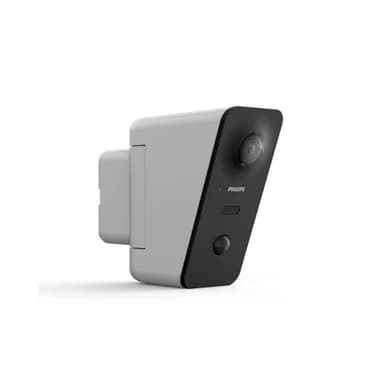 Philips Welcome Camera extérieure motorisée et connectée Eye View Philips-Ultra HD 2K-Detection Formes humaines- Auto-Tracking -sirène intégrée 105dB-batterie de Secours-Vision nocturne-IP66 Noir
