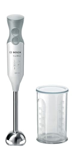 Bosch MSM66110 ErgoMixx Mixeur-Plongeant - Mixeur à main 600 W- Système anti-éclaboussures - Poignée ergonomique, Blanc