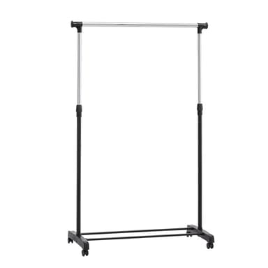Amazon Basics Portant à vêtements sur roulettes, chrome, 91.5-145cm x 42cm x 134-161 cm