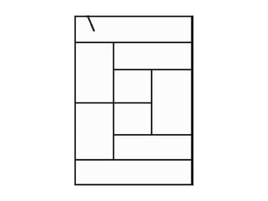 Vente-unique - Paroi de douche à l'italienne style industriel - 140 x 200 cm - SEFANA II