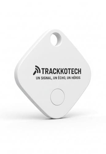 TRACKKOTECH – Traceur Bluetooth Compatible Google Find My | Localisateur pour Clés, Sac, Valise, Vélo, Moto, Voiture, Objets, Enfants, Animaux, Autonomie Longue, Sonnerie Puissante, sans Abonnement