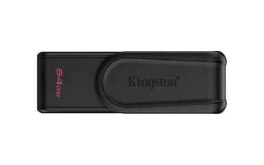 Kingston DataTraveler Exodia S Clé USB - 64Go - USB 3.2 Gen 1 - USB Type A - Noir/Noir - DTXS/64GB