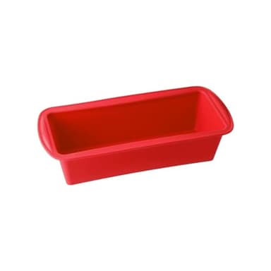Dr. Oetker 1265 Moule silicone, moule a gateau, moule a cake, moule a cake silicone, moule en silicone, moule pain de mie, Silicone, Rouge, 24 x 10 x 7,5 cm