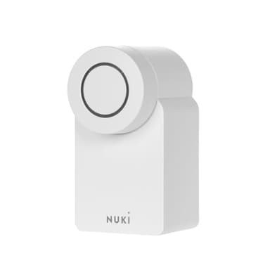 Nuki Smart Lock (4ème génération), Serrure de Porte Intelligente avec Mat pour Un accès sans clé sans conversion, Serrure de Porte électronique Qui transforme Le Smartphone en clé, Blanc, 221002