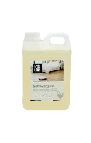 K-ONET - Nettoyant Sol - Robots laveur - Huile essentielle de citron - Pour carrelages, parquets et lino - Environ 140 lavages - 2 l