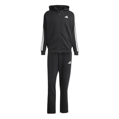 adidas Herren COLORBLOCK HOODED TRACKSUIT, black/white, M