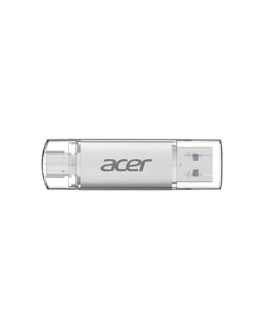 Acer Clé USB UT300 64 Go USB 3.2 Gen1, jusqu'à 150 Mo/s, avec Double Port Type-A & Type-C Flash Drive pour PC/Ordinateur Portable/MacBook/Smartphone