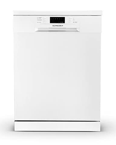 SCHNEIDER SCDW1542IDW, Lave vaisselle, Pose libre, 15 couverts, Tiroir à couverts, Départ différé, 6 programmes, Pieds réglables, Moteur inverter, 42Db, Blanc