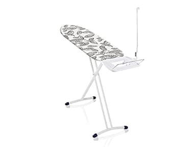 Leifheit Table à repasser Air Board Express L Solid, planche à repasser pliante 130 x 38 cm, table repassage avec support pour centrale vapeur, repose-fer, guide-fil et support pour cintres
