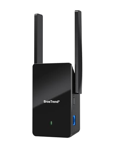 BrosTrend Répéteur WiFi 6 AX1500, Repeteur WiFi Puissant Couvre jusqu'à 185m², Amplificateur Wi-Fi avec Port Gigabit, Wi-Fi Extender Double Bande 5GHz & 2.4GHz, Compatible avec Toutes Les Box Internet