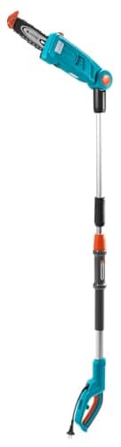 Gardena Élagueuse sur perche TCS Li-720/20: tronçonneuse électrique de 720 W et 20 cm de longueur de lame, tête inclinable, butée de coupe, portée jusqu'à 4,40 m, avec bandoulière (8868-20)