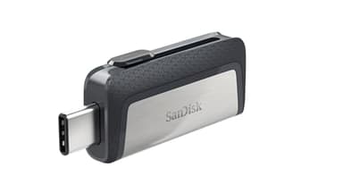 SanDisk Ultra Dual Drive 256 Go Flash Drive (Clé USB 3.1, avec connecteurs USB Type-C et USB Type-A réversibles, jusqu'à 150 Mo/s, Smartphone et Mobile stockage, USB 3.1) Argent/Noir