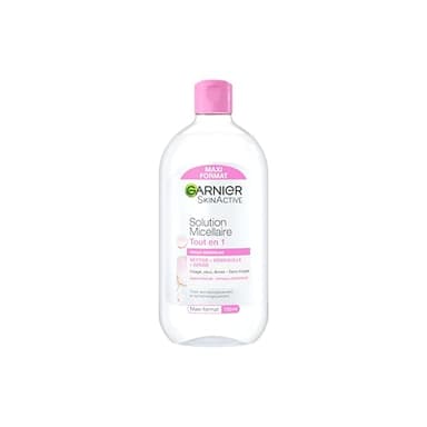 GARNIER Skin Active - Solution Micellaire Tout En 1 - Nettoie, Démaquille, Apaise - Micelles Et Glycérine Végétale - Sans Parfum - Vegan & Cruelty Free - Visage, Yeux, Lèvres - Peau Sensible - 700 ml