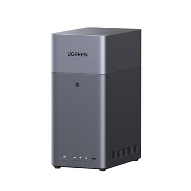 UGREEN NASync DH2300 NAS Bureau 2 Baies, 4Go RAM, Connexion NFC One-Touch, LAN 1GbE, Album Photo IA, Système NAS Facile pour Débutants, Serveur NAS Maison (sans Disque)