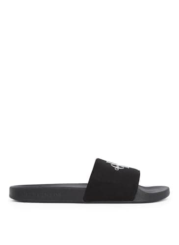Calvin Klein Claquettes de Plage pour Homme avec Logo, Noir Triple Noir, 45 EU