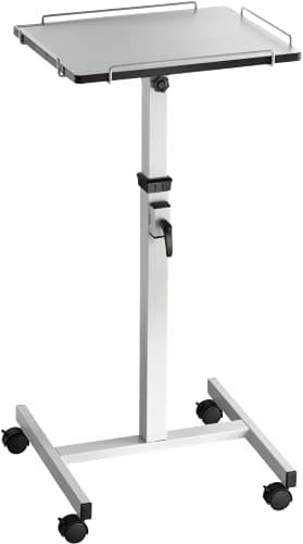celexon Table de Projection PT2000G | Table pour Projecteur Réglable en Hauteur avec roulettes & Plateau Inclinable (Jusqu’à 20°) | Hauteur 80–125 cm | Mobile & Polyvalente pour Bureau & Éducation