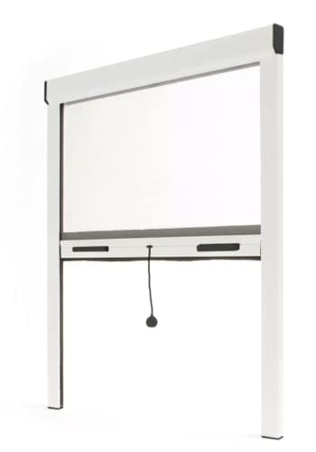 Store moustiquaire fenêtre alu recoupable (largeur x hauteur) -protection insecte ajustable (Blanc, 1250 mm x 1600 mm)