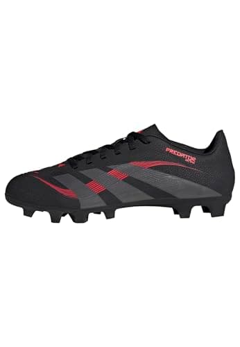 Adidas Mixte Predator Club Firm Ground/Multi Ground Football Boots, Core Black/Grey Four/Lucid Red, 43 1/3 EU