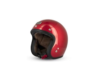Casque Jet Cafe Racer S250 Rouge Pailleté Brillant - Taille S