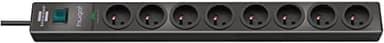 Brennenstuhl hugo! Bloc multiprise 8 prises avec parasurtenseur/parafoudre cordon 2 m - Anthracite