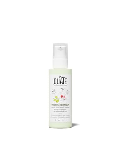 OUATE - Ma Crème D'Amour - Gelée Visage Hydratante et Protectrice de 7-8 Ans - à l'huile de pépins de framboise BIO - 97% d'Ingrédients d'Origine Naturelle - Vegan - Made in France