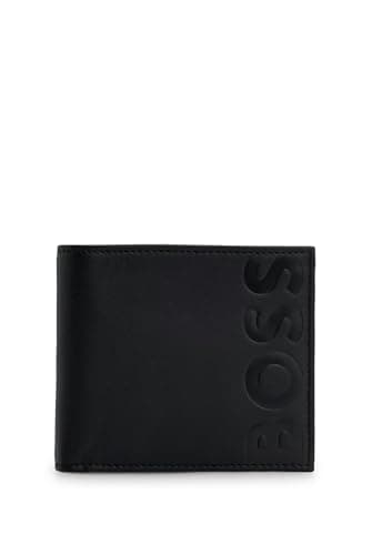 BOSS Hommes Big BB 4 CC Coin Portefeuille en Cuir grainé avec Logos embossés et Poche pour la Monnaie