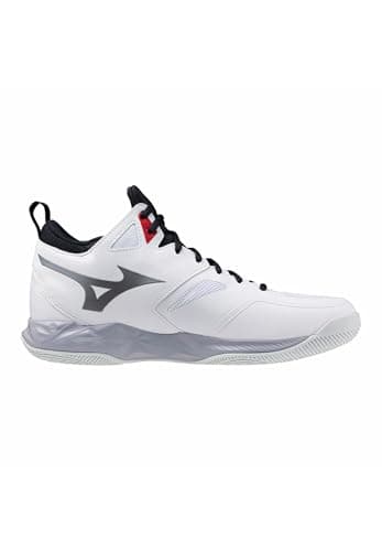 Mizuno Wave Dimension MID V1GA224596 Chaussures de volley-ball pour homme Blanc/Salsa/noir, White Salsa Black, 48.5 EU