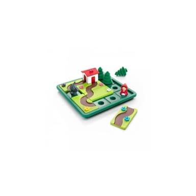 SmartGames - Le Petit Chaperon Rouge - Jeu de Réflexion - Trouvez le Chemin Pour Rejoindre Mère Grand - Livre de Conte Illustré et Livret de 48 Défis Inclus - 1 Joueur - d'Enfants de 4 à 7 Ans
