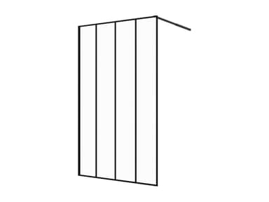 Vente-unique - Paroi de douche à l'italienne style industriel - 120 x 200 cm - ATALIA II