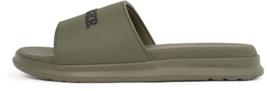 Tommy Hilfiger Claquettes Homme Dual Density Pool Slide avec Logo, Vert (Army Green), 42