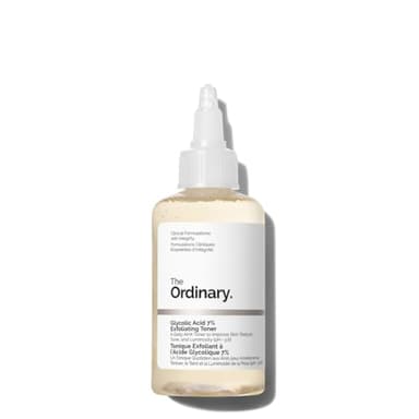 The Ordinary Tonique Exfoliant à l'Acide Glycolique 7%, Tonique quotidien illuminant et lissant, pour un teint plus uniforme, 100 ml