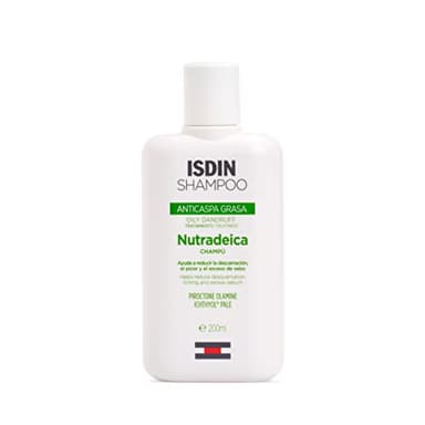 ISDIN Nutradeica Shampooing Pellicules Grasses (200 ml) | Aide à Réduire la Desquamation, les Démangeaisons et l'Excès de Sébum