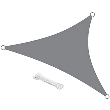 swift Voile d'ombrage Triangulaire 4x4x4 Mètre Imperméable Voile Ombrage résistant à l'eau Anti UV pour Jardin Terrasse Patio, Gris