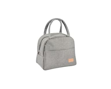 BEABA, Sac Repas Isotherme pour Les Repas de bébé/Enfants, Lunchbox, Garde au Chaud/Frais, Grande Contenance 5L, Tissu imperméable, Pochette Avant, Matière Souple, Gris Chiné