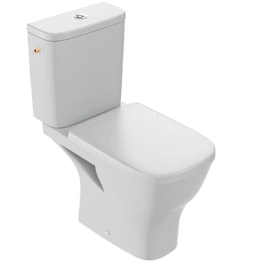 Jacob Delafon - Pack WC au Sol Sans Bride Struktura - Sortie Horizontale - Réservoir 3/6L Econome en Eau - Robinet Flotteur Silencieux - Abattant Recouvrant - 34,0x76,0x64,5 cm - Blanc - E76003-00