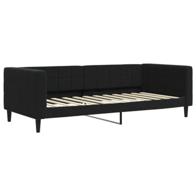 vidaXL Lit de Repos Noir 90x200 cm Velours, Canapé-lit Confortable, Lit d'Appoint, Simple