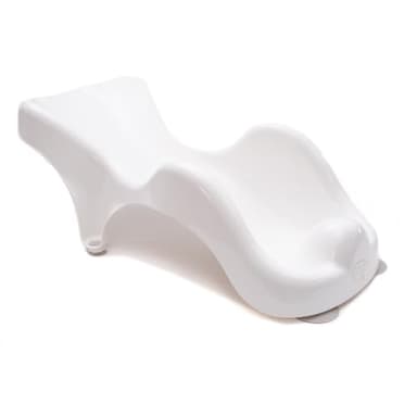 BabyDam WarmWave Transat de Bain pour Bébé - Sécurisant et Confortable - 0 à 6 Mois - Blanc
